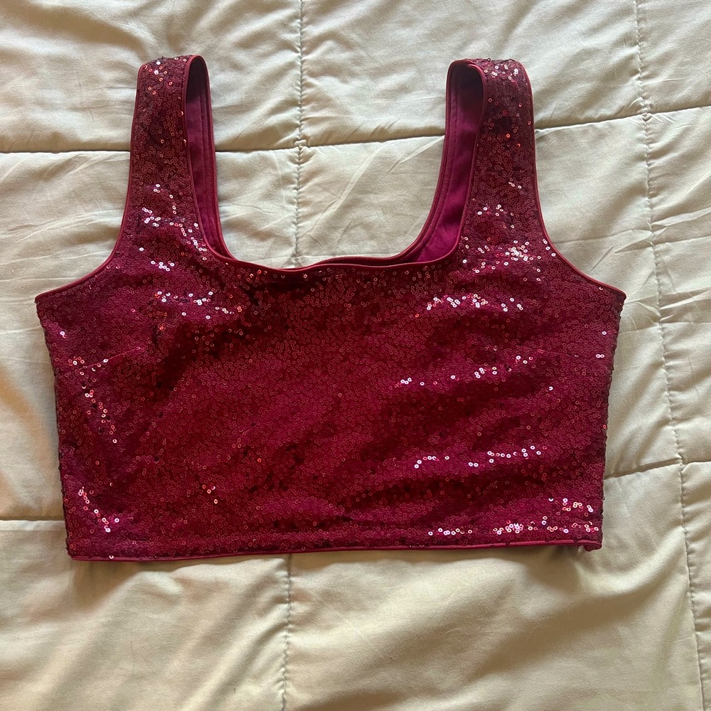 Sequin crop top